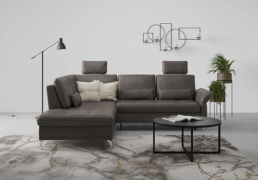 Home affaire Ecksofa "Palm Beach L-Form" Federkern, mit Sitztiefenverstellu günstig online kaufen