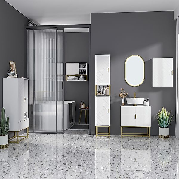 Kleankin Badezimmerschrank unter Waschbecken - Unterschrank für das Badezim günstig online kaufen