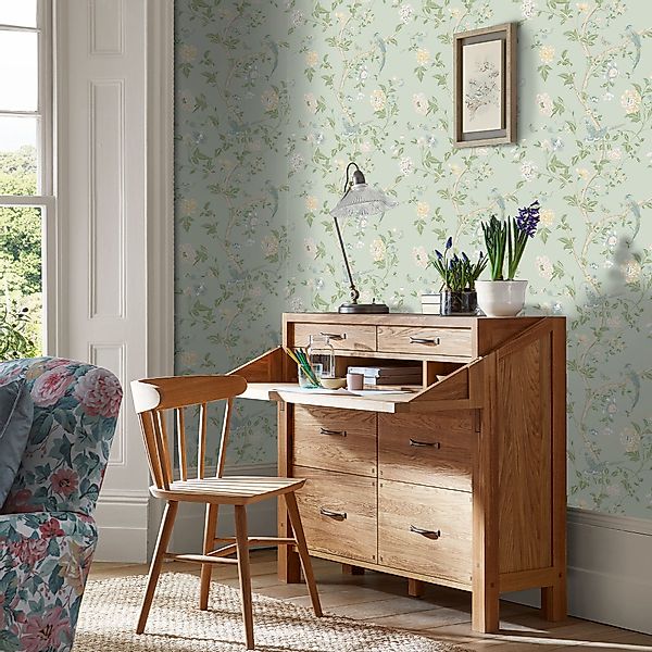 LAURA ASHLEY Vliestapete Pointon Fields, glatt, günstig online kaufen