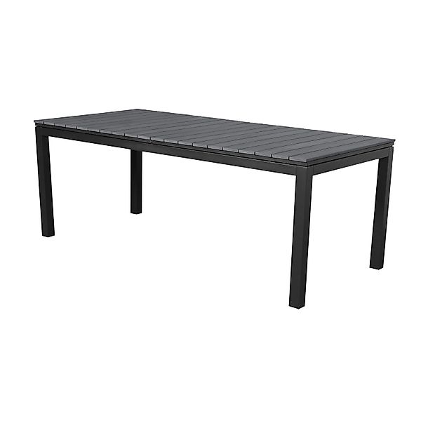 ebuy24 Essy Gartentisch mit  2 Zusatzplatten L 200x300 cm Schwarz Grau günstig online kaufen