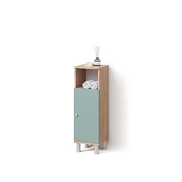 Livinity® Midischrank Fucino, Grün/Goldkraft Eiche, 30 x 95 cm günstig online kaufen