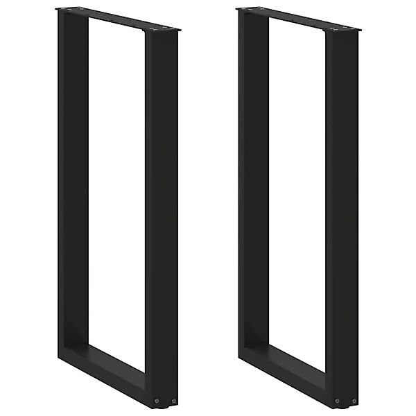 vidaXL Bartischbeine U-Form 2 Stk Schwarz 60x100-101 cm Stahl 4013236 günstig online kaufen