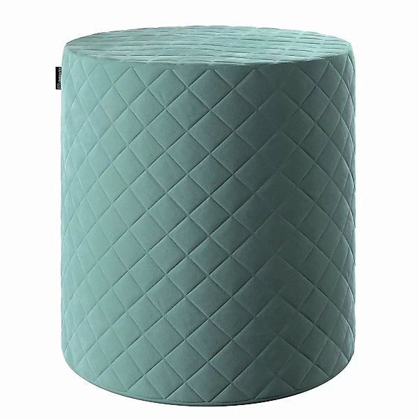 Pouf Barrel gesteppt, mintgrün, ø 40 x 40 cm, Velvet (704-18) günstig online kaufen