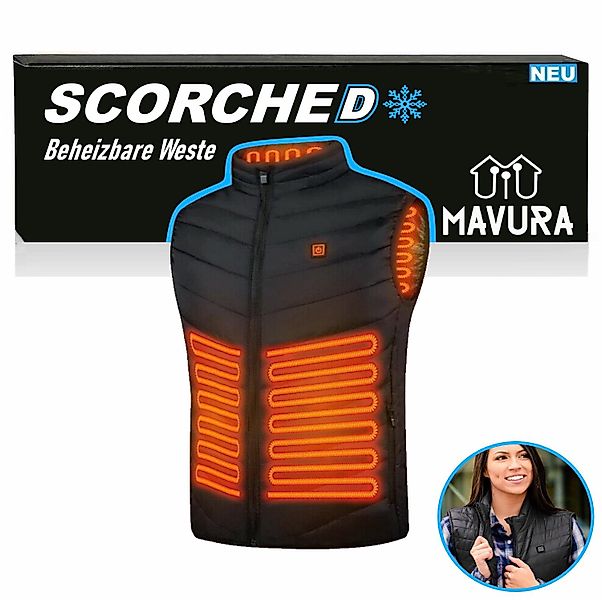 MAVURA Kurzweste SCORCHED Premium Heizjacke Heizweste günstig online kaufen