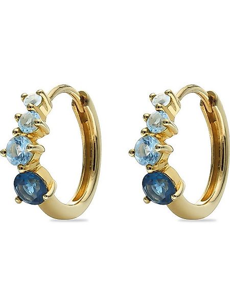 CHRIST Paar Creolen CHRIST Damen-Creolen 375er Gelbgold 2 Topas (Paar) günstig online kaufen