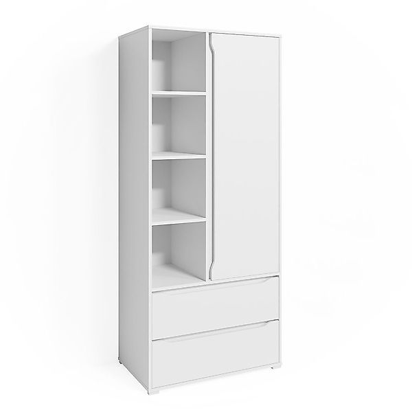 Vicco Kleiderschrank Ruben, Weiß, 80 x günstig online kaufen
