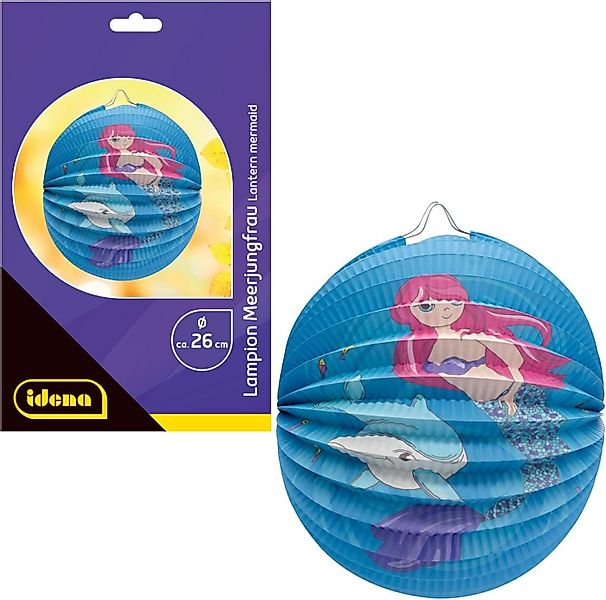 Idena Umzugslaterne Idena 30414 Lampion Meerjungfrau mit Delfin Ø26cm - Pap günstig online kaufen