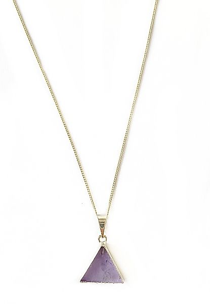 Amethyst Dreieck Halskette, Aufrecht Vergoldet Von Crystal And Sage günstig online kaufen