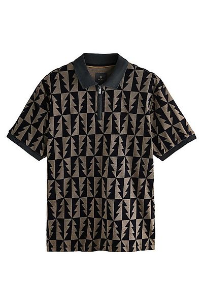 Next Poloshirt Beflocktes Polohemd mit 1/4-Reißverschluss (1-tlg) günstig online kaufen