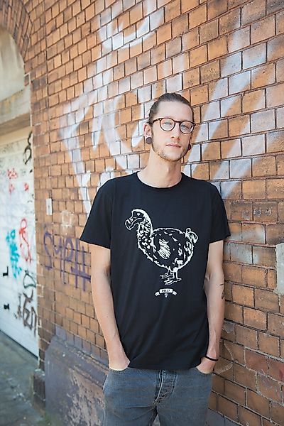 Vogel Dodo Polly - Fair Gehandeltes Männer T-shirt - Black günstig online kaufen