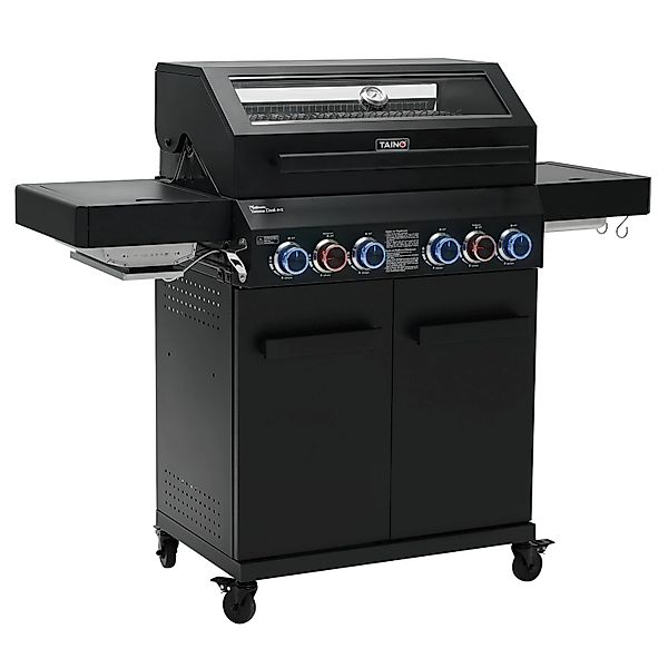 Taino Platinum Yamara Dark 4+2 Gasgrill Stahl 4 Brenner Sear-Burner Backbur günstig online kaufen