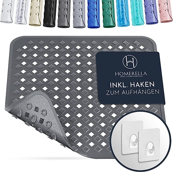 Homerella Duschmatte rutschfest - 100% BPA frei - Inkl. 2 Haken zum Aufhäng günstig online kaufen