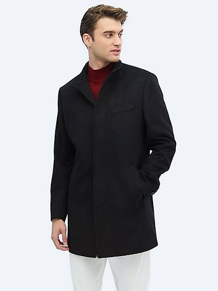 KİP Winterjacke Schwarzer Webpelzmantel günstig online kaufen