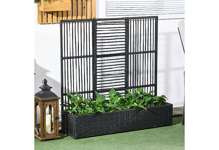 Outsunny Blumenkasten mit Rankhilfe, wetterbeständig (Pflanzkasten, 1 St., günstig online kaufen