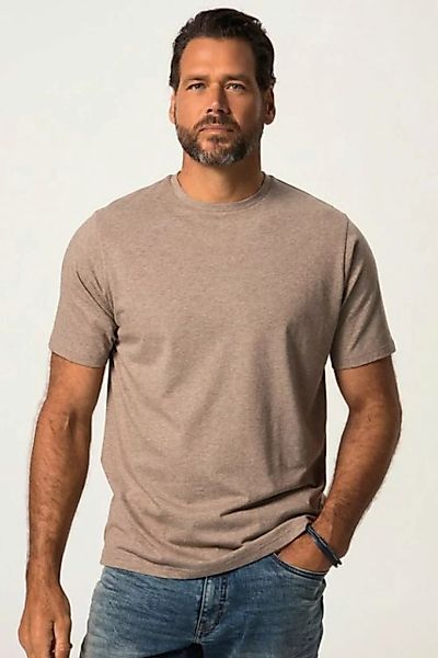 JP1880 T-Shirt T-Shirt Halbarm Melange-Jersey Rundhals bis 8 XL günstig online kaufen