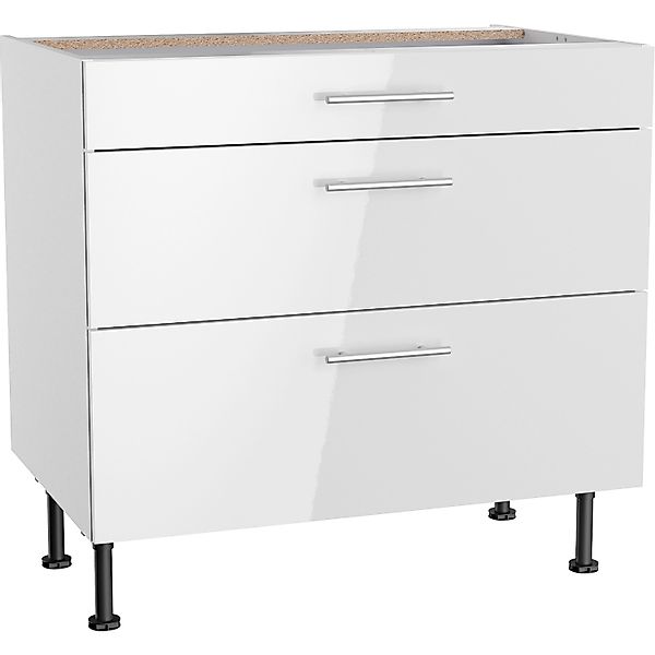 Optifit Küchen-Unterschrank mit 3 Auszügen Rurik986 90 cm x 87 cm x 58,4 cm günstig online kaufen