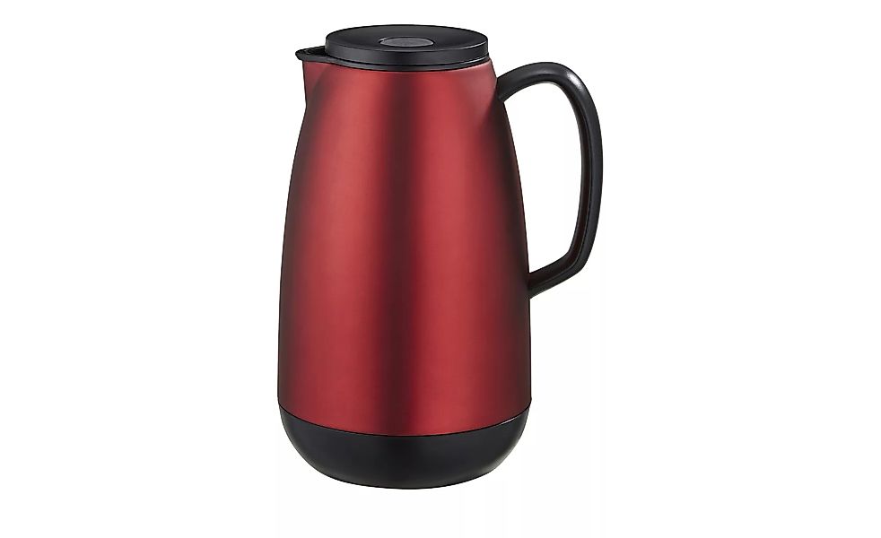KHG Isolierkanne 1 L - rot - Kunststoff, Silikon, Glas , Edelstahl - Kaffee günstig online kaufen