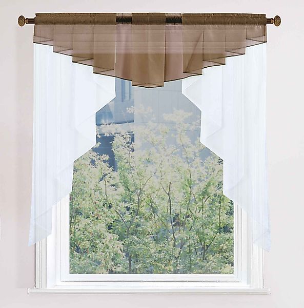 Gardinenbox Scheibengardine, Stangendurchzug, transparent, Voile, M-Bogen günstig online kaufen