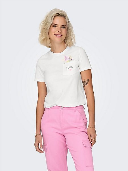 ONLY Kurzarmshirt ONLPOLLY LIFE REG S/S POCKET TOP BOX JRS Baumwolle, regul günstig online kaufen