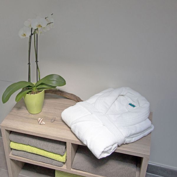 ZOLLNER Unisex-Bademantel, 50% Polyester, 50% Baumwolle, günstig online kaufen