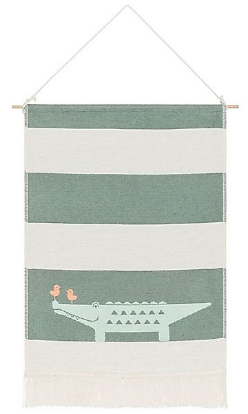 DAVID FUSSENEGGER Wandteppich Nova 'Krokodil' 48 x 60 cm Efeu günstig online kaufen