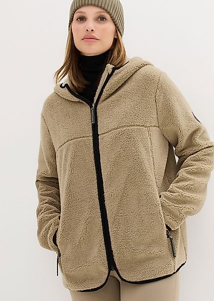 bonprix Fleecejacke mit Kapuze mit Kapuze, aus Teddy-Fleece, lässige Passfo günstig online kaufen