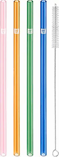 Zwilling Trinkhalme »Sorrento« Vier Glasstrohhalme, Borosilikatglas, gemisc günstig online kaufen