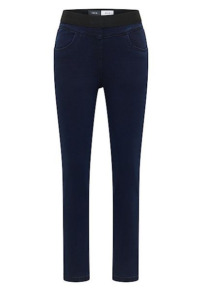 CECIL Jeansjeggings Style Vicky Blue Black Elastic - Jegging Jeanslegging günstig online kaufen
