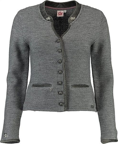 Spieth & Wensky Strickjacke SPIETH & WENSKY Strickjacke Malta Grau mit edle günstig online kaufen