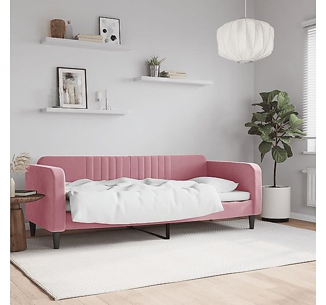 vidaXL Bett, Tagesbett Rosa 80x200 cm Samt günstig online kaufen