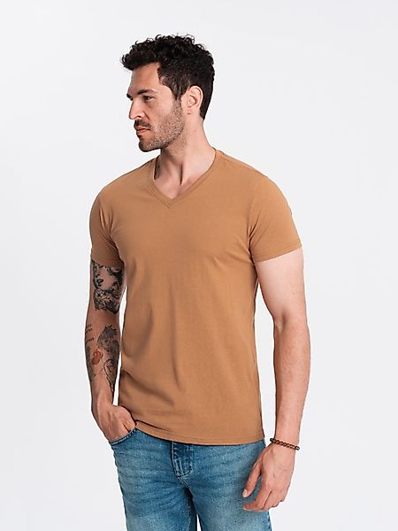 OMBRE T-Shirt Klassisches Herren-T-Shirt mit V-Ausschnitt günstig online kaufen