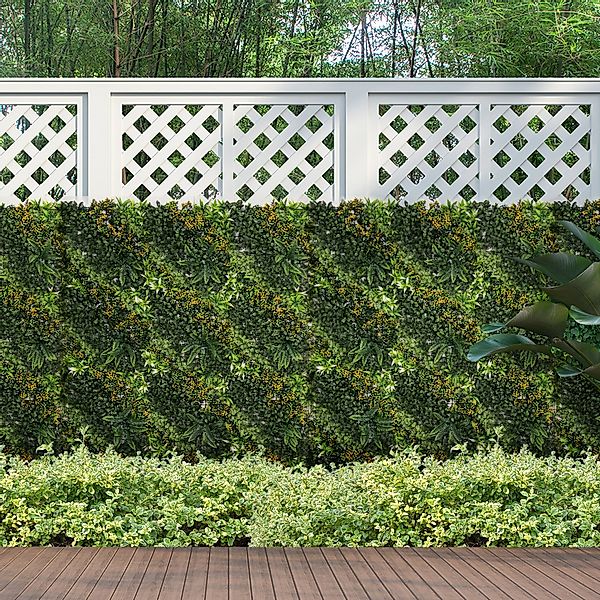 Outsunny Zierzaun Mehrblättriges Design Heckenpflanze für günstig online kaufen