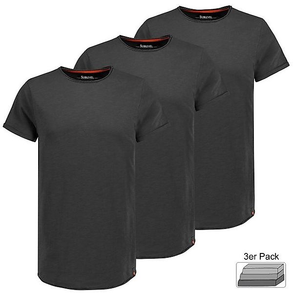 SUBLEVEL Kurzarmshirt Sublevel Herren T-Shirt kurz arm 3er Pack Freizeit Ba günstig online kaufen