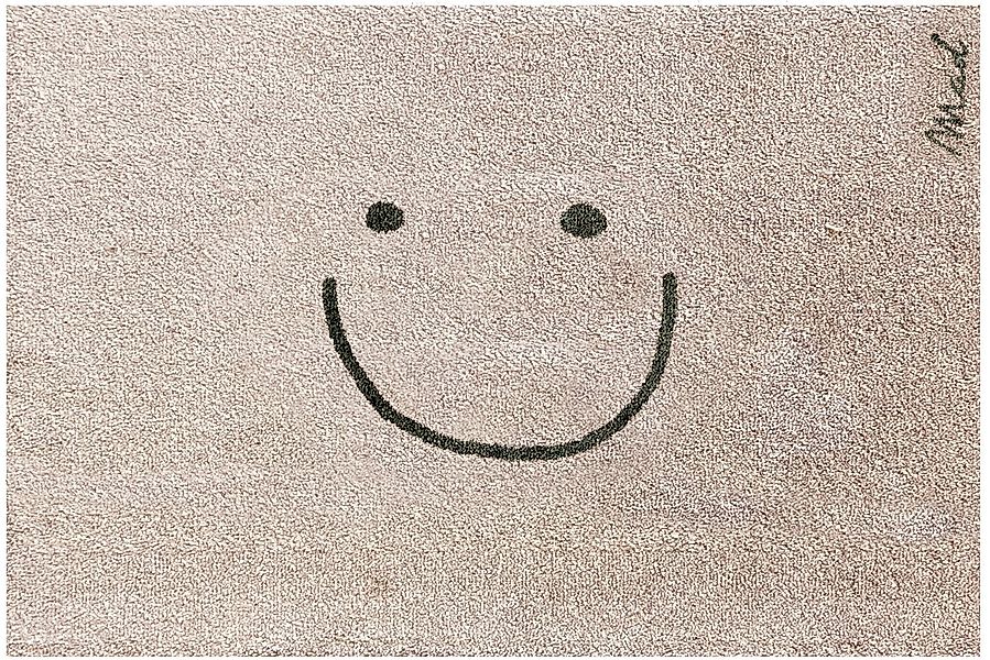 Mad about Mats Fußmatte Türvorleger Indoor mit Print Smiley rutschfest & wa günstig online kaufen