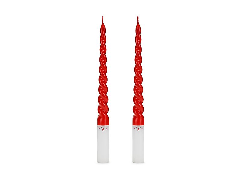 partydeco Spitzkerze, Spitzkerzen Paraffin 25cm Weihnachtsmann günstig online kaufen