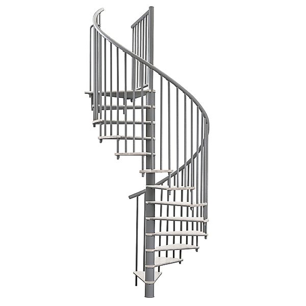 Minka Spindeltreppe Switch Ø 160 cm Grau-Weiß günstig online kaufen