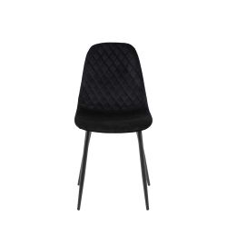 Polsterstühle in Schwarz Samt Metallgestell (Set) günstig online kaufen