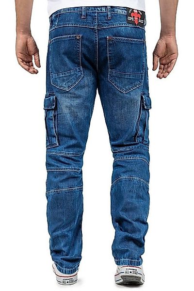 Cipo & Baxx Bikerjeans Herren regular fit Hose Stonewashed BA-CD798 Blue im günstig online kaufen