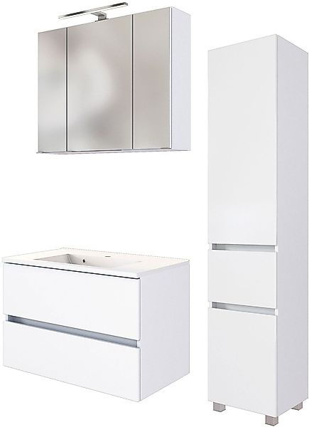 welltime Badmöbel-Set »Welltime Möbel Baabe Waschtisch-Set 3tlg. oder 5tlg. günstig online kaufen