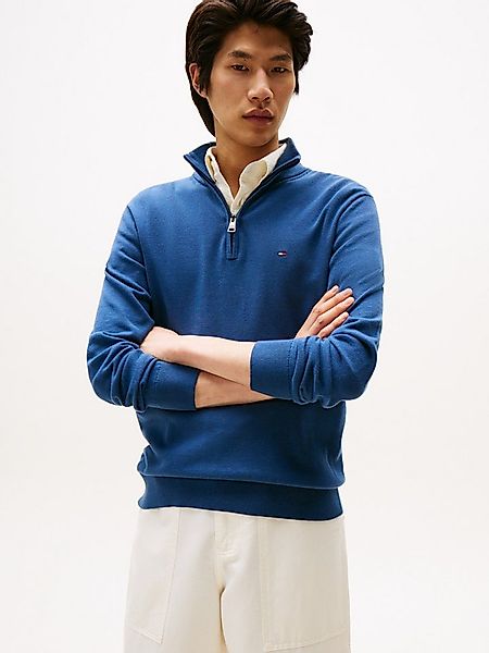 Tommy Hilfiger Troyer ESSENTIAL COTTON ZIP MOCK günstig online kaufen