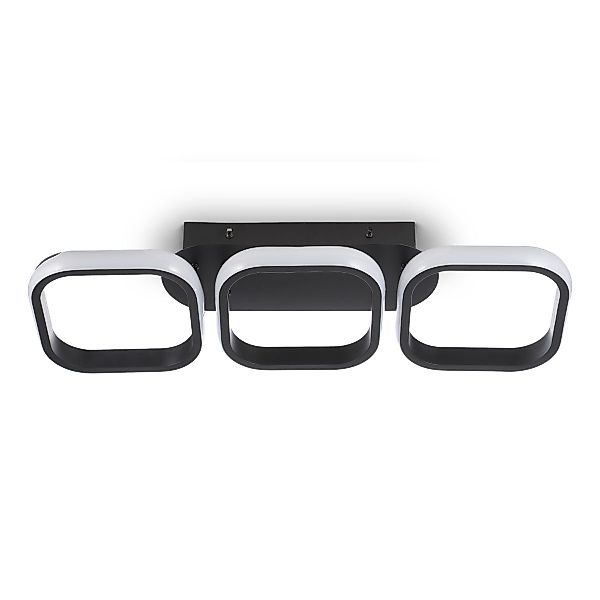 LETGOSPT LED Deckenleuchte Schwarz Deckenlampe Modern günstig online kaufen