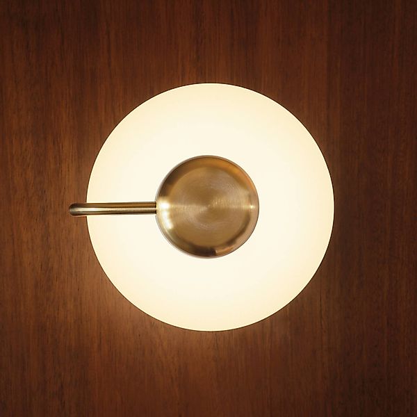 kdln LED-Wandleuchte TRATTO, messing, Ø 27 cm, Metall/Glas günstig online kaufen