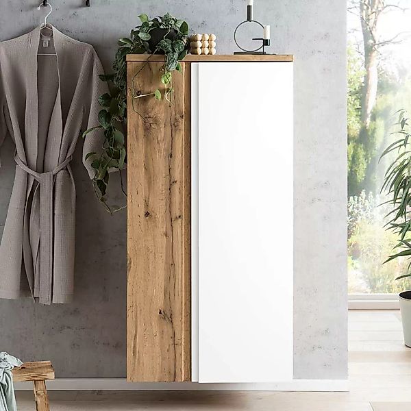 Badezimmermidischrank modern in Wildeichefarben und Weiß Made in Germany günstig online kaufen