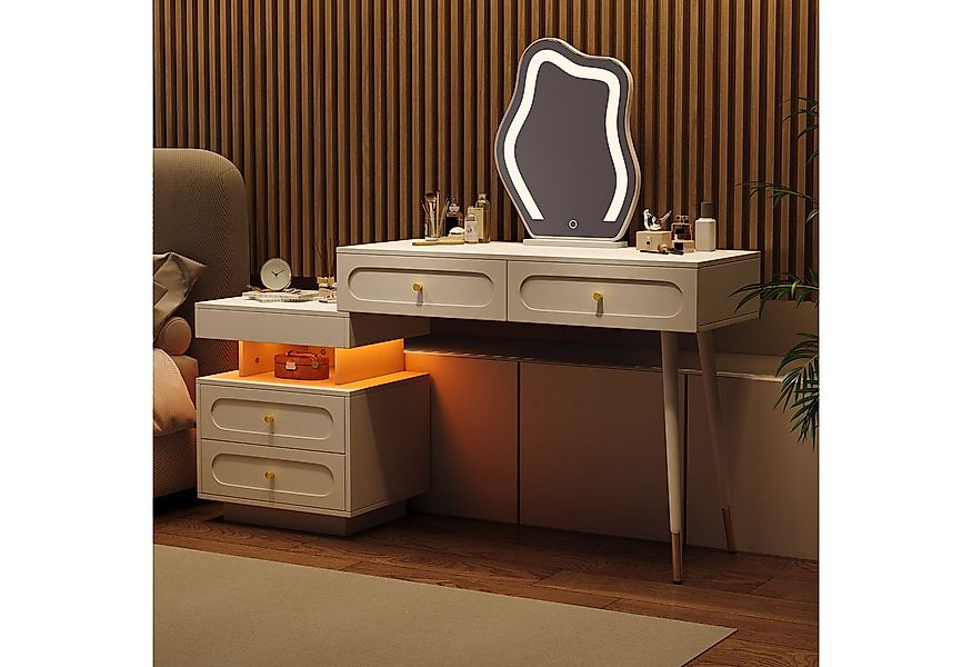MODFU Schminktisch mit LED-Spiegel (mit Beleuchtung - für Schlafzimmer mit günstig online kaufen