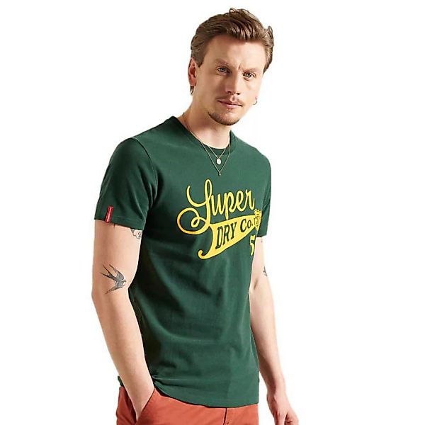 Superdry Collegiate Graphic 220 Kurzarm T-shirt 2XL Enamel Green günstig online kaufen