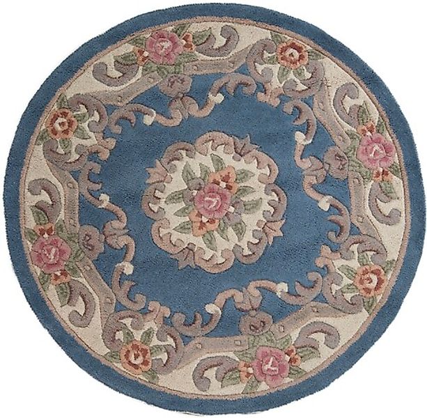 FLAIR RUGS Wollteppich »Aubusson«, rund, 10 mm Höhe günstig online kaufen