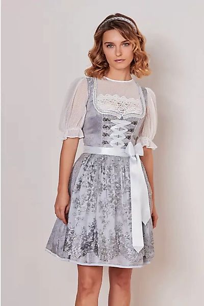 KRÜGER MADL & BUAM Trachtenkleid Midi Dirndl 2tlg. 60cm LURIA hellblau günstig online kaufen