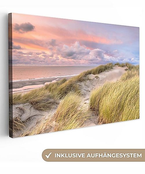 OneMillionCanvasses® Leinwandbild Strand - Meer - Düne - Sonnenuntergang, F günstig online kaufen