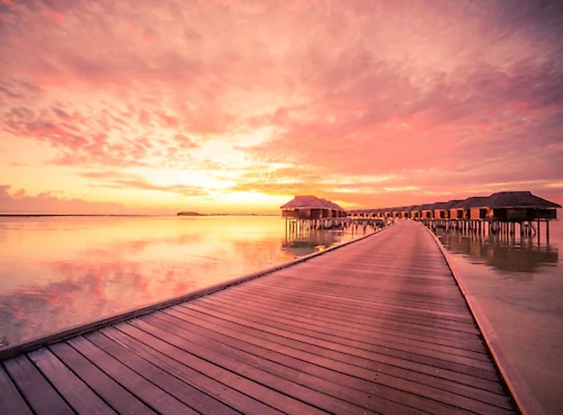 Papermoon Fototapete »Water Bungalows Maldives« günstig online kaufen