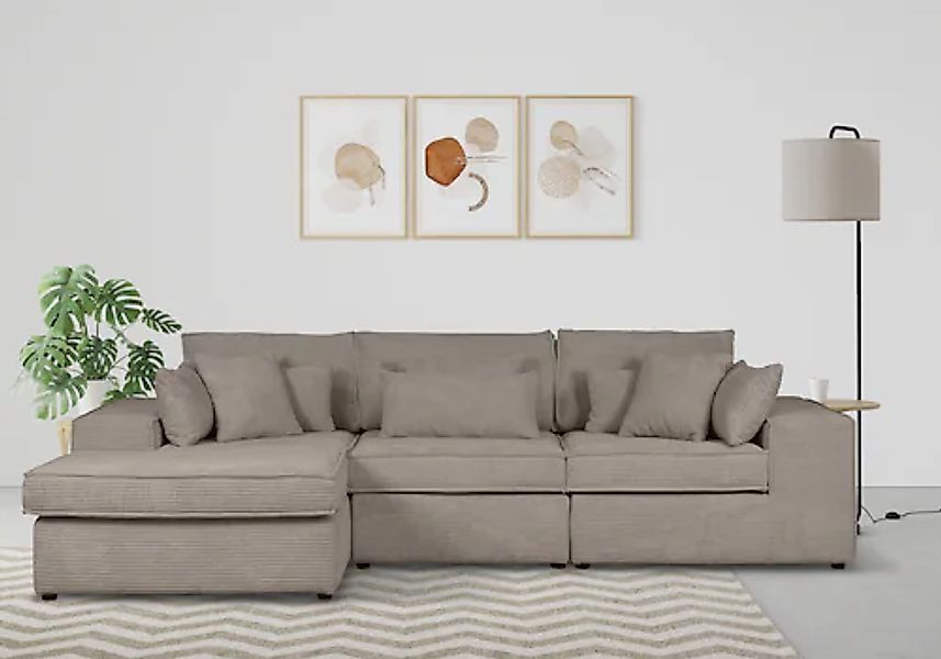 OTTO home Ecksofa »Florid L-Form« 3 Teile, bestehend aus Modulen, viele Bez günstig online kaufen